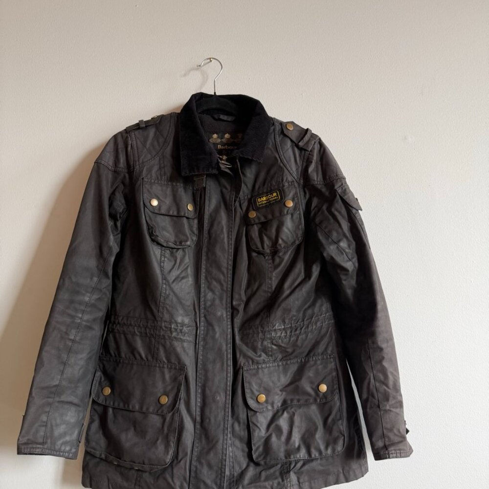 Barbour International Original Wax Jacket | Faded Olive | USA 8 UK 12